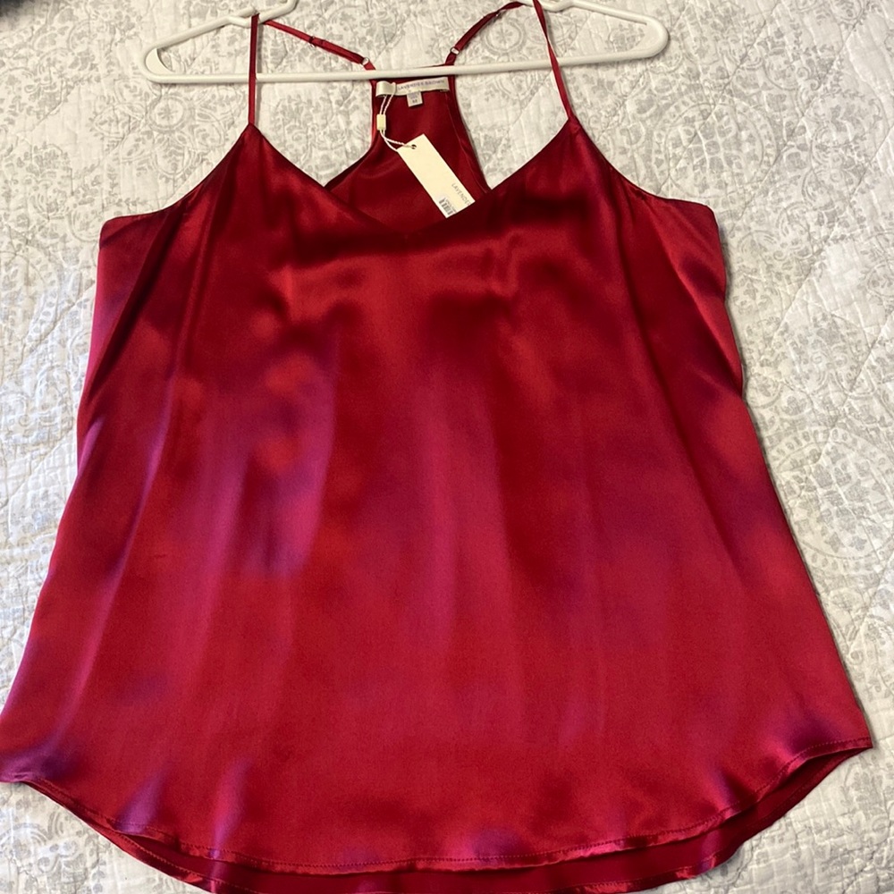 Lavender Brown 100% Silk Top